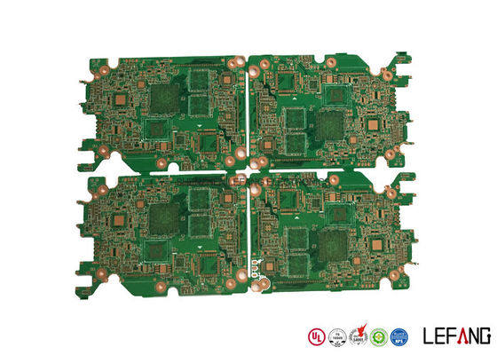 Green Automotive FM Radio RF Circuit Board , 6 Layers Perforated PCB Board 