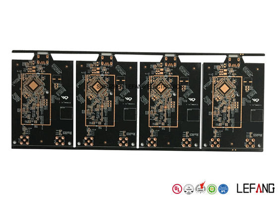 Black Solder Mask Communication PCB Circuit Board Immersion Gold Surface Treatment