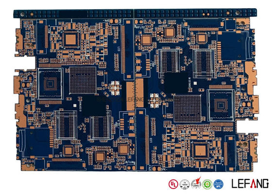 4 Layer Industrial PCB Control Board With Blue Ink 80 * 64 Mm Size