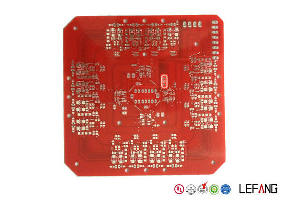 Double Sided Heavy Copper PCB Board , Lead Free HASL Metal Backed PCB Red Solder Mask