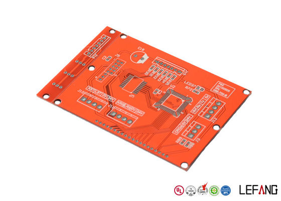 Base Material FR 4 Industrial PCB Layout Prototype With Red Solder Mask