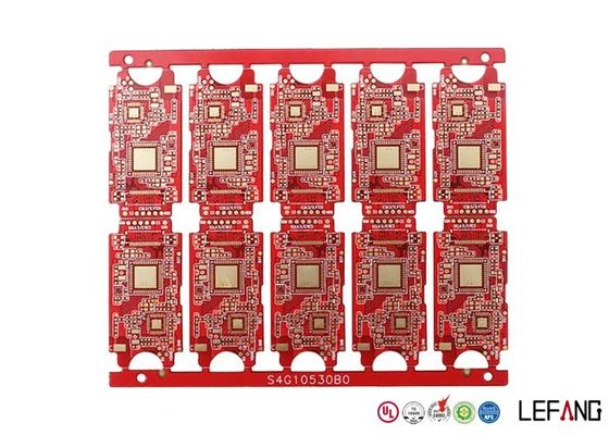 Red Ink 6 Layers PCB Board Fabrication ENIG Surface For Signal Power Amplifier