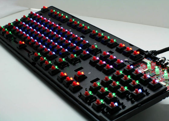 لوحة مفاتيح 7-RGB قابلة للتبديل السريع PCB USB 3.0 Redthunder 60 لوحة مفاتيح سلكية للألعاب