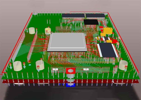 Fabricação de PCB pronta para uso de 3,2 mm Placas de circuito impresso montadas de 1/2 onça