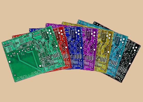 Panneau de carte PCB plaqué or multicouche polychrome LF-HAL d'Assemblée de carte PCB 0.5mm