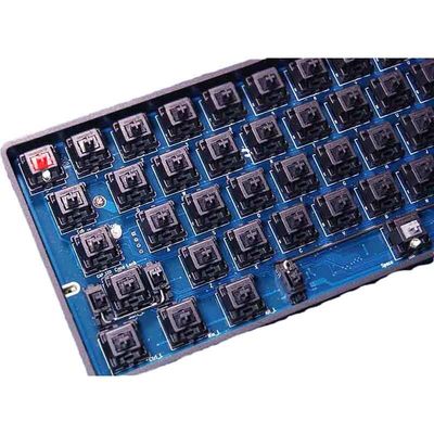 Los servicios Tkl inalámbrico RGB de la placa de circuito FR-4 Hotswap el tipo llaves mecánicas del PWB 87 del teclado del juego de C el 80%
