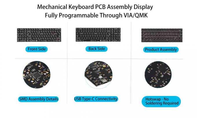 13-слойная изготовленная на заказ ПКБ клавиатуры 5 унций Механическая ...