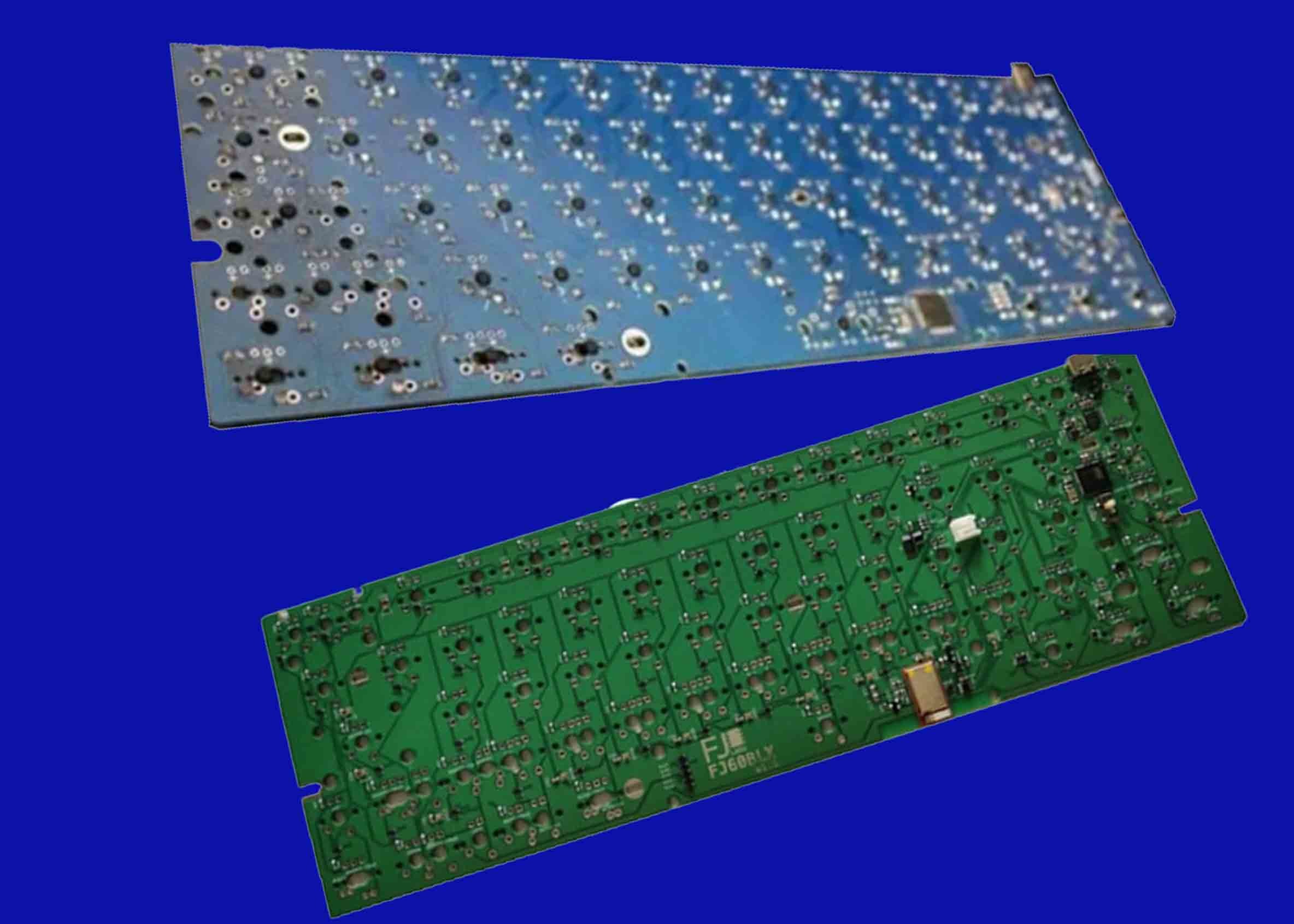 3mil Wireless Mechanical Keyboard PCB 0.8mm 60 Bluetooth Keyboard PCB
