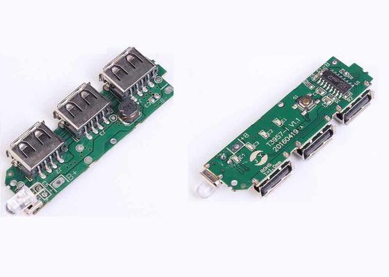 Conjunto de placa de circuito de protótipo OEM 0,5 oz 5V 2A Módulo de carregador de banco de potência 2A Dual USB 0,8 ​​mm
