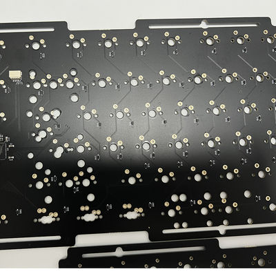 Custom Printed Circuit Board Keyboard Dengan Ukuran Lubang Min 0.2mm Jarak Garis Min 0.1mm Bahan FR4