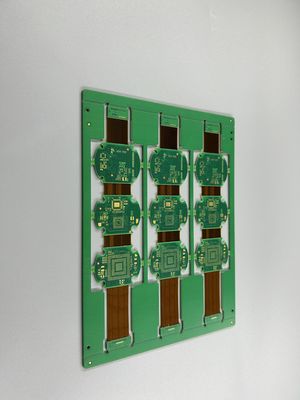 12 capas de placa de circuito impreso de aluminio rígido flexible con máscara de soldadura amarilla